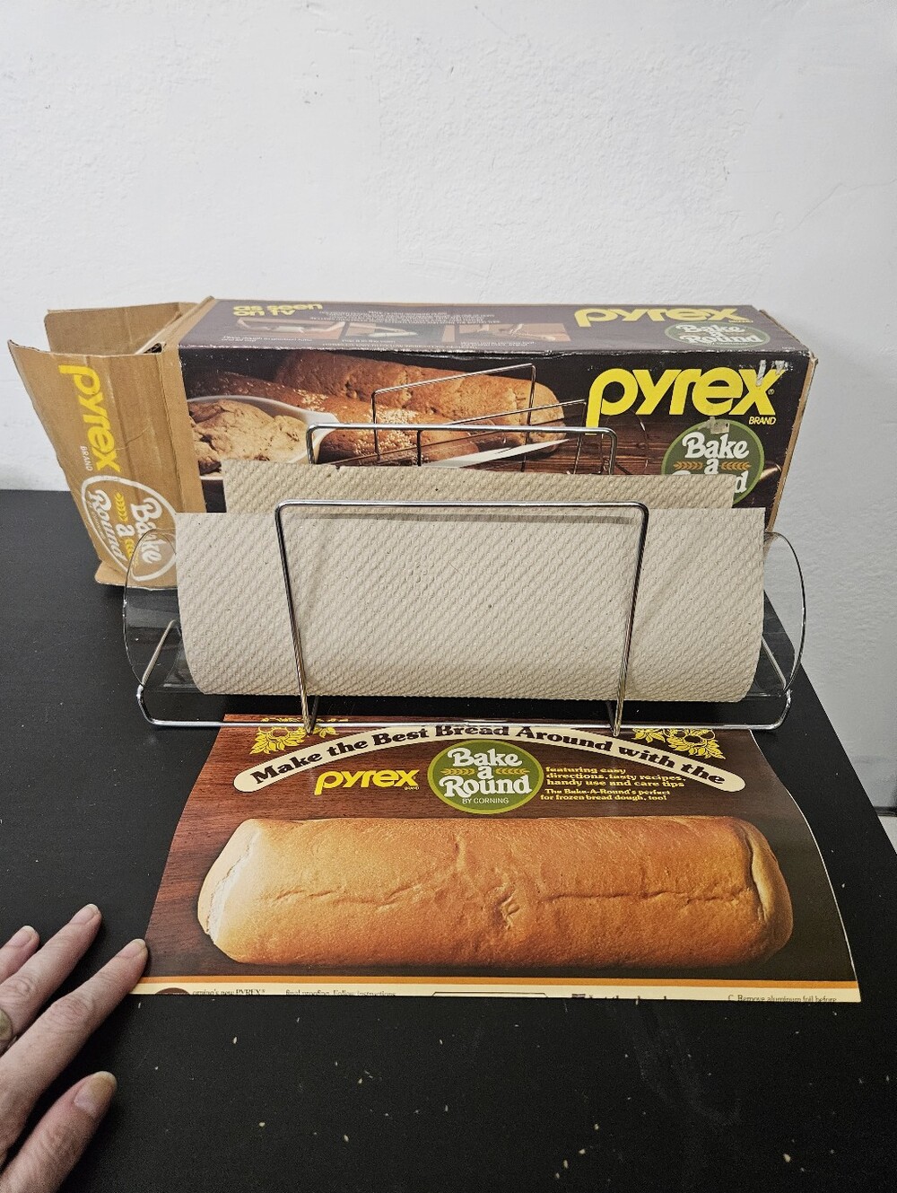Vintage Pyrex Bake-A-Round Bread Baking Tube With Original Box And Instructions